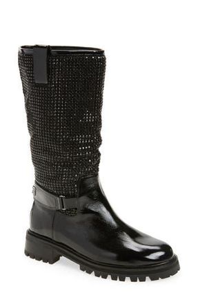 Kurt Geiger Kurt Crystal Embellished Boot in Black at Nordstrom Rack, Size 5.5
