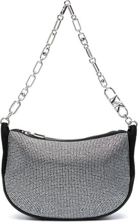 Michael Michael Kors small Kendall crystal-embellished bag - women - Calf Leather/glass - One Size - Silver