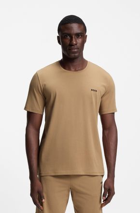 HUGO BOSS T-Shirt BOSS Mix&Match T-Shirt R, Herren, Gr. XXL, beige (medium beige 260), Single Jersey, Obermaterial: 95% Baumwolle, 5% Elasthan, Basic, Rundhals,