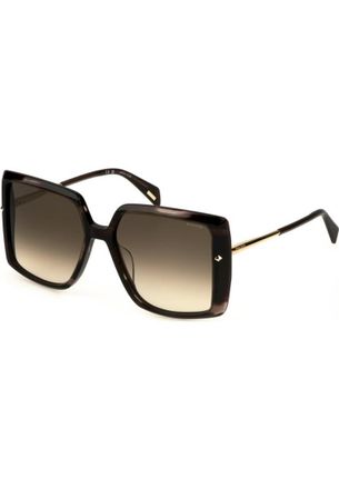 Police Womens SPLL96M 56 560836 Sunglasses - Brown - One Size