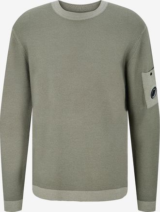 C.P. Company Pullover mit Rundhalsausschnitt aus Merinowolle
