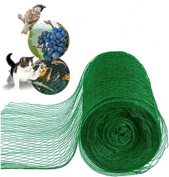 Trade Shop Trade Shop - Copy Of Set 2pz Rete In Polietilene Anti Animali Maglia 1x10mt Verde Protezione Piante Orto 134613