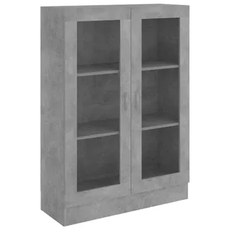 vidaXL Vitrina De Madera Contrachapada Gris Hormig&oacute;n 82,5x30,5x115 Cm Vidaxl