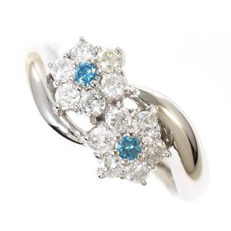 C&A Blue Platinum Platinum 900 Band Ring (Pre-Owned)