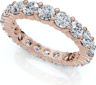 Pompeii3 3Ct Mary Diamond Eternity Wedding Ring 14k Gold or Platinum Lab Grown EF/VS