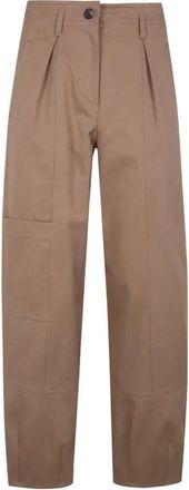 Max Mara Bautta Cotton Bull Barrel Leg Trousers