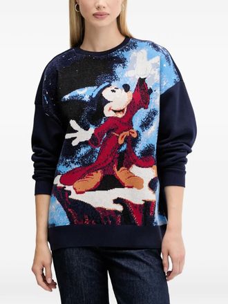 Desigual Sweater met grafische print - Blauw