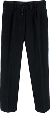 sacai Luck Nylon Trimmed Black Wool Pants Size S