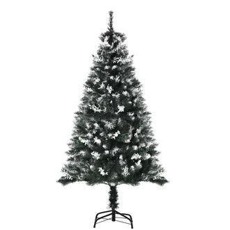 HOMCOM &Aacute;rbol de navidad 75x75x150 cm verde y blanco