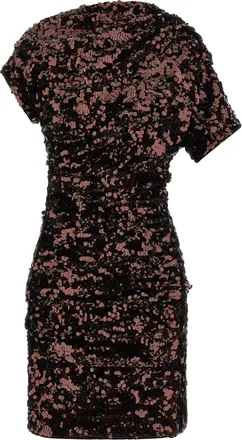 Ganni Brown Polyester Short Womens Dress