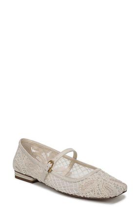 Franco Sarto Tinsley Mary Jane Flat in Vanilla Beige at Nordstrom, Size 9.5