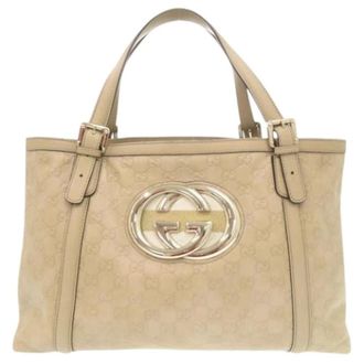 Gucci Pre-owned Tote Bags, female, Beige, Size: ONE SIZE Pre-owned Vintage Tote Bag