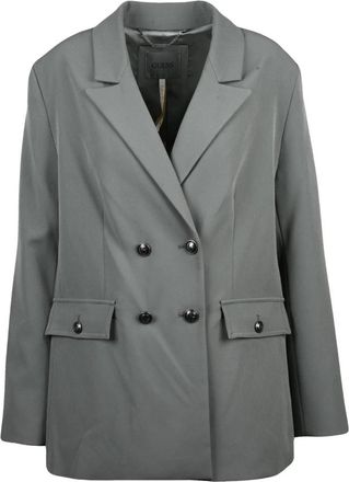 Guess Giacca doppiopetto - Dames - Blazers - Grijs - XL - Polyester - Jassen