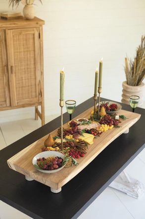 Kalalou Giant Mindi Wood Charcuterie Board