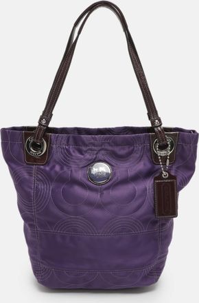 Coach Purple Satin Tote