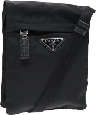 Prada Pre-owned Nylon prada-bags - Dames - Vintage Schoudertas - Zwart - ONE Size - Nylon - Vintage