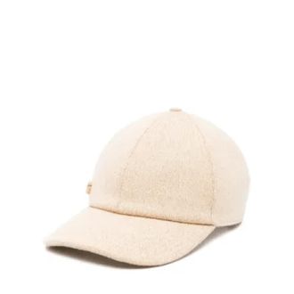 Gucci Beige wollen pet met dubbel G-logo - Dames - Petten - Beige - M - Wol - Accessoires