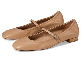 Stuart Weitzman Claris Ballet Flat Womens Flat Shoes Adobe : 8.5 M, Leather