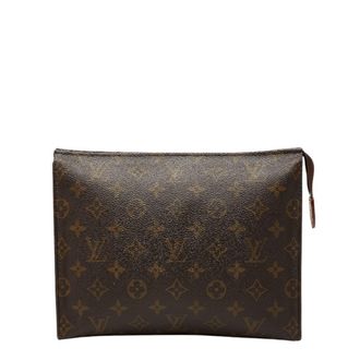 Louis Vuitton Brown Pvc Leather Clutch Bag (Pre-Owned)