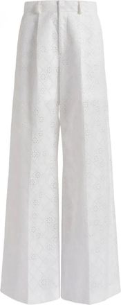Alberta Ferretti Broek met ringlet - Wit