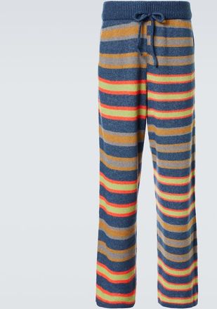 The Elder Statesman Leo striped cashmere and cotton pants