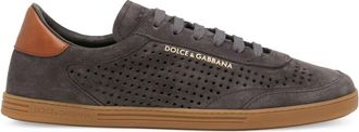Dolce & Gabbana Saint Tropez suede sneakers - men - Calf Suede/Rubber/Lamb Skin/Goat Skin - 41.5 - Grey