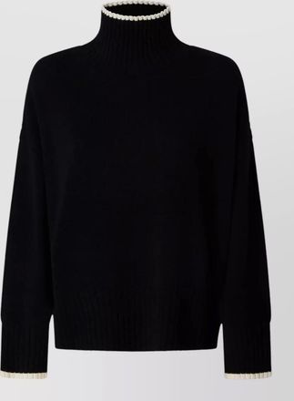 Pinko cashmere wool turtleneck long-sleeve knitted top