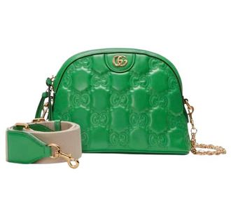 Gucci Green Leather Matelasse Bag