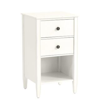 Ballard Designs Sidney Small 2-Drawer Nightstand - Rubbed Soft White - Ballard Designs