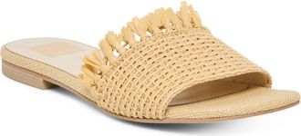 Dolce Vita Lenya Slide Sandal in Light Natural Raffia at Nordstrom, Size 6.5