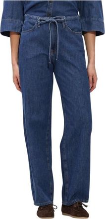 Summum Jeans, Dames, Blauw, XL, Katoen, Loose Fit Light Cotton Twill Jeans