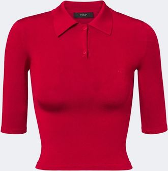 Gucci Knitted silk-blend polo sweater