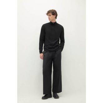 Naked Cashmere Phillip Cashmere Quarter-Zip in Black at Nordstrom, Size Xx-Large