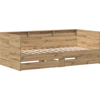 vidaXL Marco De Div&aacute;n Con Cajones Roble Artisan 75 X 190 Cm Vidaxl