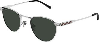 Gucci GG1875S 002 Mens Sunglasses Silver Size 48 - Free RX Lenses - Free RX Lenses
