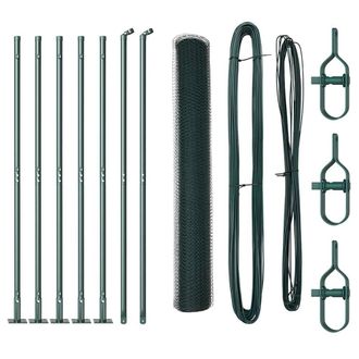 Berkfield Home Hexagon Fence Green 1.2x10 m Steel
