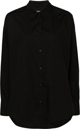 Dondup long-sleeve cotton shirt - women - Cotton - 44 - Black