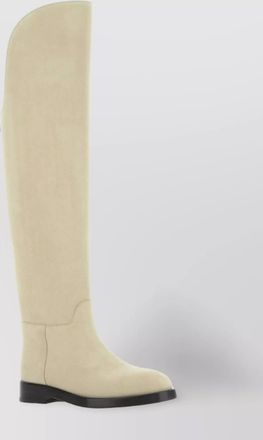 Durazzi Milano suede equestrian boots metal detail