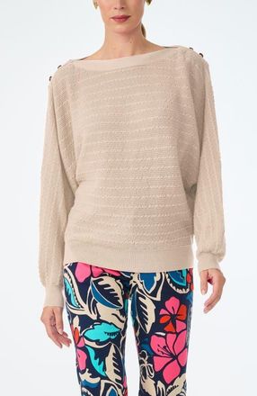 Trina Turk Ima Boatneck Relaxed Sweater in Ecru at Nordstrom, Size X-Small