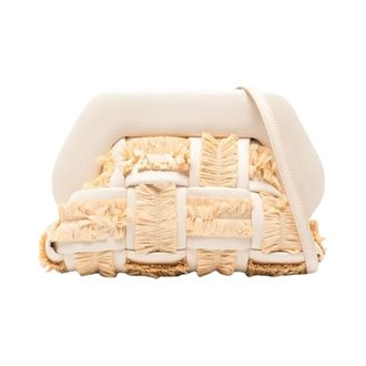 Themoir&egrave; Clutches, female, Beige, Size: ONE SIZE Bios Medium Intreccio Rafia