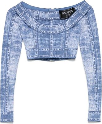 Balmain Mujer, Camisetas, Azul, Talla: XS