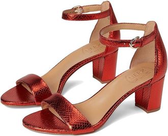 Naturalizer Vera Womens Shoes Orange Metallic Snake Print Leather : 8.5 W (C)