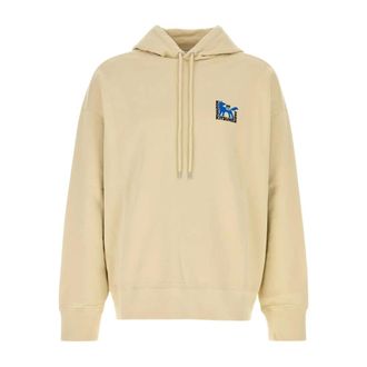 Maison Kitsun&eacute; Hoodies, male, Beige, Size: XL Gallery Fox Oversize Hoodie