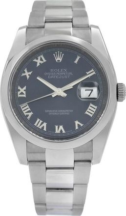Rolex Pre-owned Rolex Datejust Automatic Chronometer Blue Dial Mens Watch 116200 BLRO