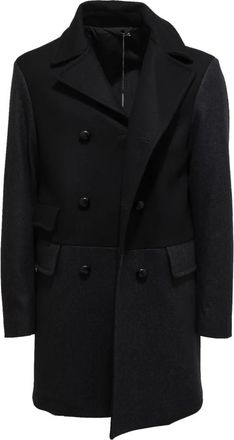 Ermenegildo Zegna Grijze Wollen Jas Ff 007 - Heren - Mantel - Zwart - S - Wol - Jassen