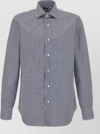Barba striped cotton long-sleeve shirt