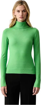 Patrizia Pepe Slim-fit wollen coltrui - Dames - Truien - Groen - Maat: S Wol