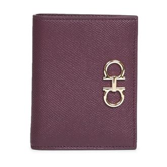Ferragamo Gancini Bifold Portemonnee - Dames - Accessoires - Paars - Maat: ONE Size Leer