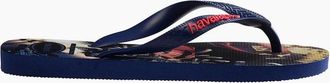 Havaianas Womens Super Man Graphic Print Flip Flop Sandals - Blue/Multi - Size: 3/3.5/4