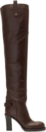 Burberry 85mm Cavalier calf-leather thigh-high boots - women - Acrylonitrile Butadiene Styrene (ABS)/Calf Leather/Thermoplastic Polyurethane (TPU